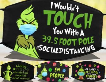 Los cubrebocas más divertidos del Grinch para esta época navideña