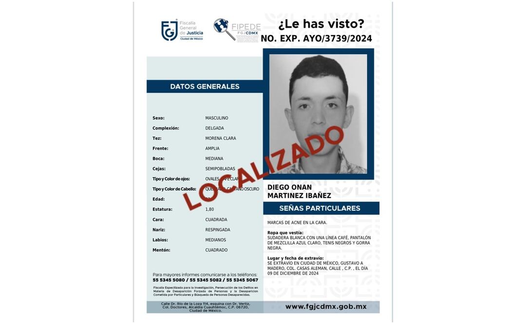 Encuentran a joven desaparecido desde el 9 de noviembre, quien se encontraba al interior del Reclusorio Oriente por delitos contra la salud (14/12/2024). Foto: Especial