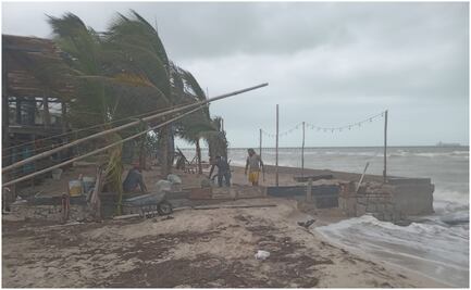 Frente Frío 14 paraliza actividad pesquera en Yucatán; reportan ausencia de turistas por lluvia y vientos fuertes