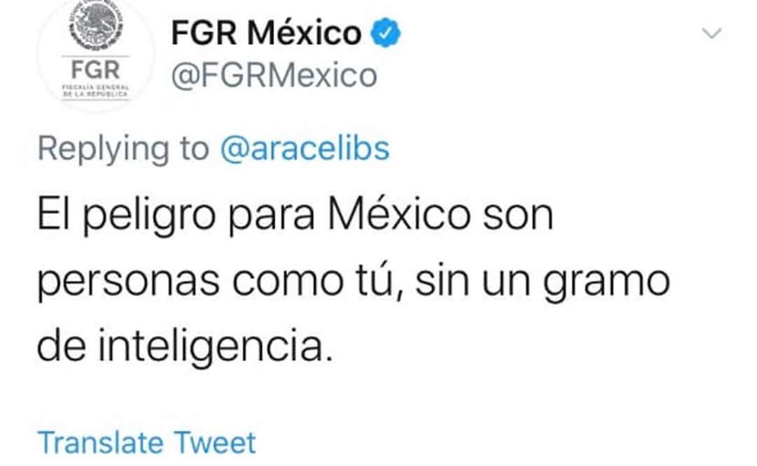 Investiga FGR a funcionario que insultó a tuitera por criticar a AMLO