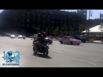 Luisa María Alcalde aborda moto que circula en sentido contrario