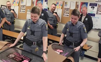 ¡Toda una guerrera! Entre aplausos reciben a mujer policía que venció el cáncer