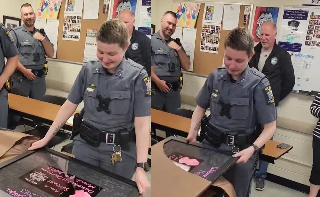 La oficial Dakota McCartney conmovió a las redes sociales con su historia. Foto: