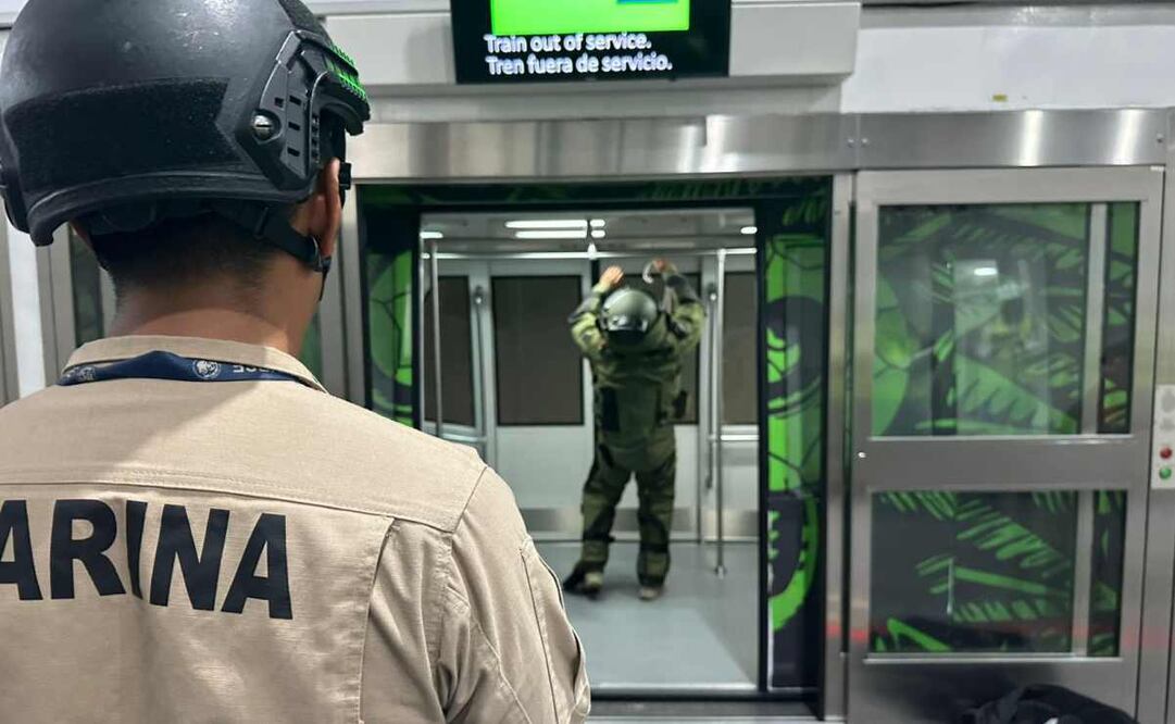 En el AICM realizan simulacro de seguridad. Foto: Especial.