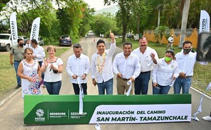 Ricardo Gallardo entrega camino y anuncia dos magnos proyectos en Tamazunchale