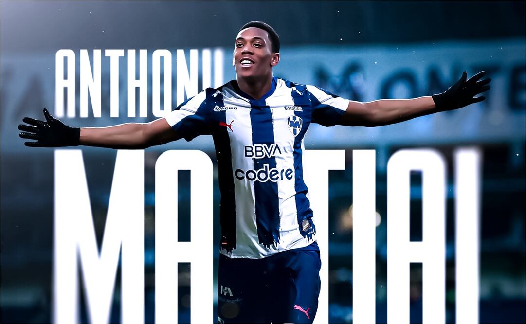 Anthony Martial fue presentado como nuevo refuerzo de Monterrey. FOTO: @Rayados