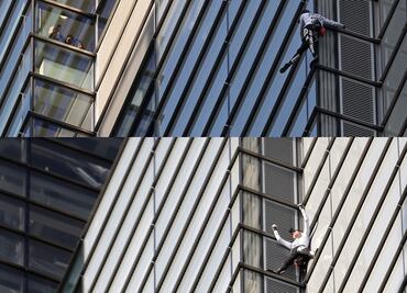 Detienen a "hombre araña" francés luego de escalar edificio en Londres