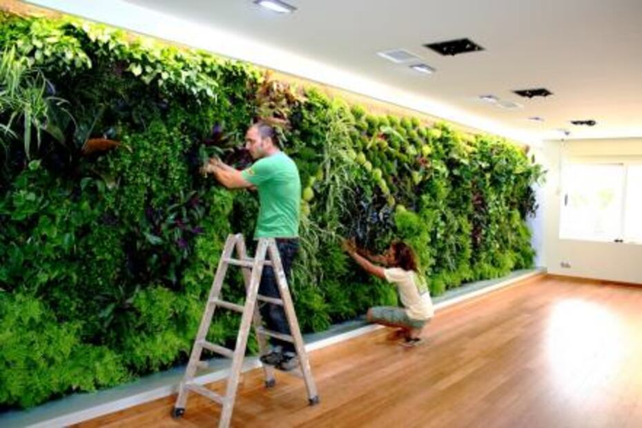 El hombre que “pinta” murales vegetales