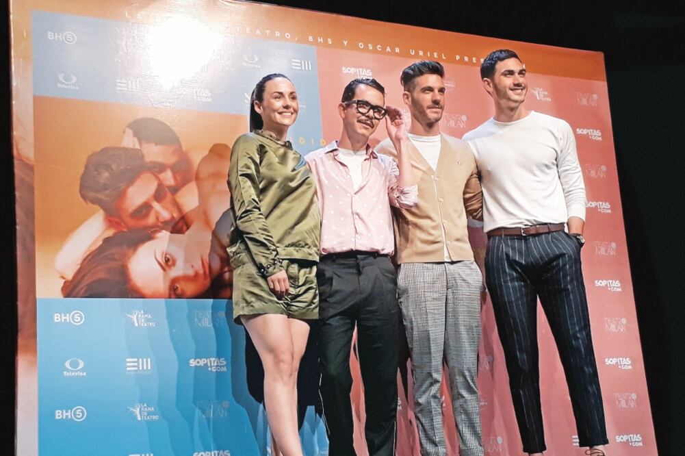 Zuria Vega, Manolo Caro, Erick Elías y Alejandro Speitzer en conferencia (SUGHEY BAÑOS. EL UNIVERSAL)