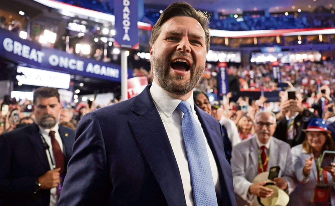J.D. Vance aceptó la nominación de Donald Trump para acompañarlo como candidato a la vicepresidencia de Estados Unidos. Foto: Win Mcnamee / AFP