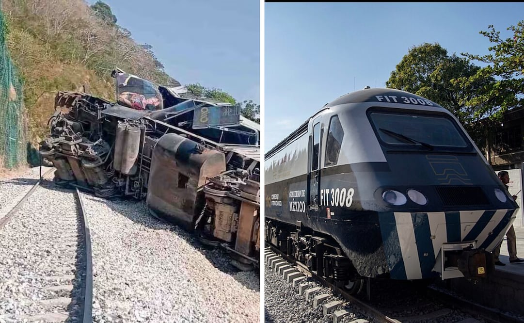 El Tren Interoceánico del Itsmo de Tehuantepec se descarriló el pasado 28 de diciembre en Oaxaca. Foto: Especial / Gobierno de México