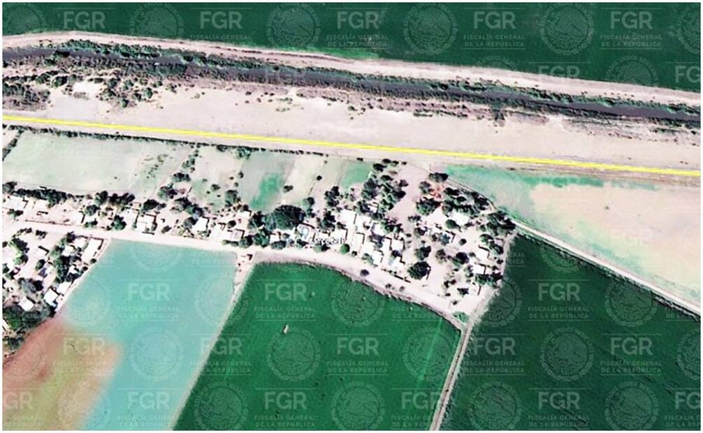 Propiedad que ya está protegida por la AIC. Lugar donde se llevaron a cabo probables delitos de privación ilegal de la libertad y homicidio, entre otros.. Foto: FGR