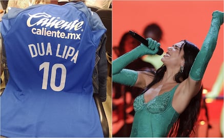 Aficionado de Cruz Azul le hace camiseta personalizada a Dua Lipa