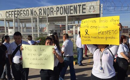 Protestan trabajadores de Cefereso en Sinaloa
