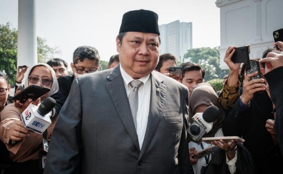 Presidente Prabowo Subianto menunjuk Airlangga Hartarto menjadi menteri koordinator perekonomian lagi. Foto: AFP