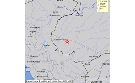 Registran sismo de 6.8 en frontera entre Perú y Brasil