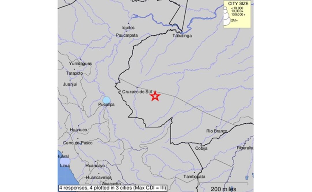 Un sismo de magnitud 7.1 azotó la frontera entre Brasil y Perú en agosto pasado. Foto: EFE