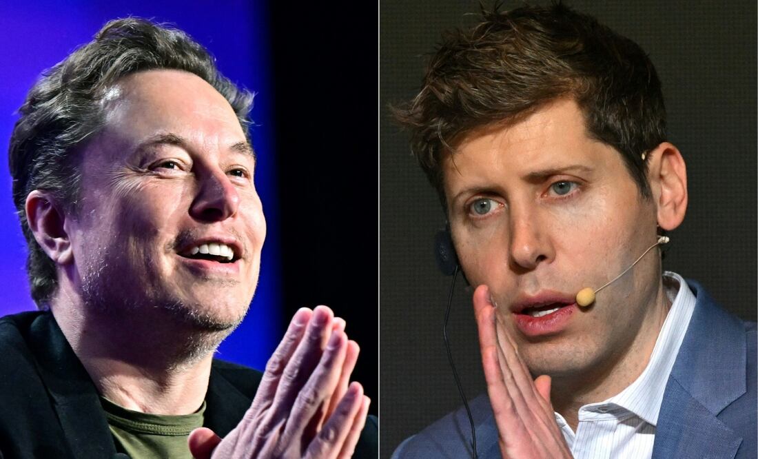 Elon Musk y Sam Altman. Foto: AFP