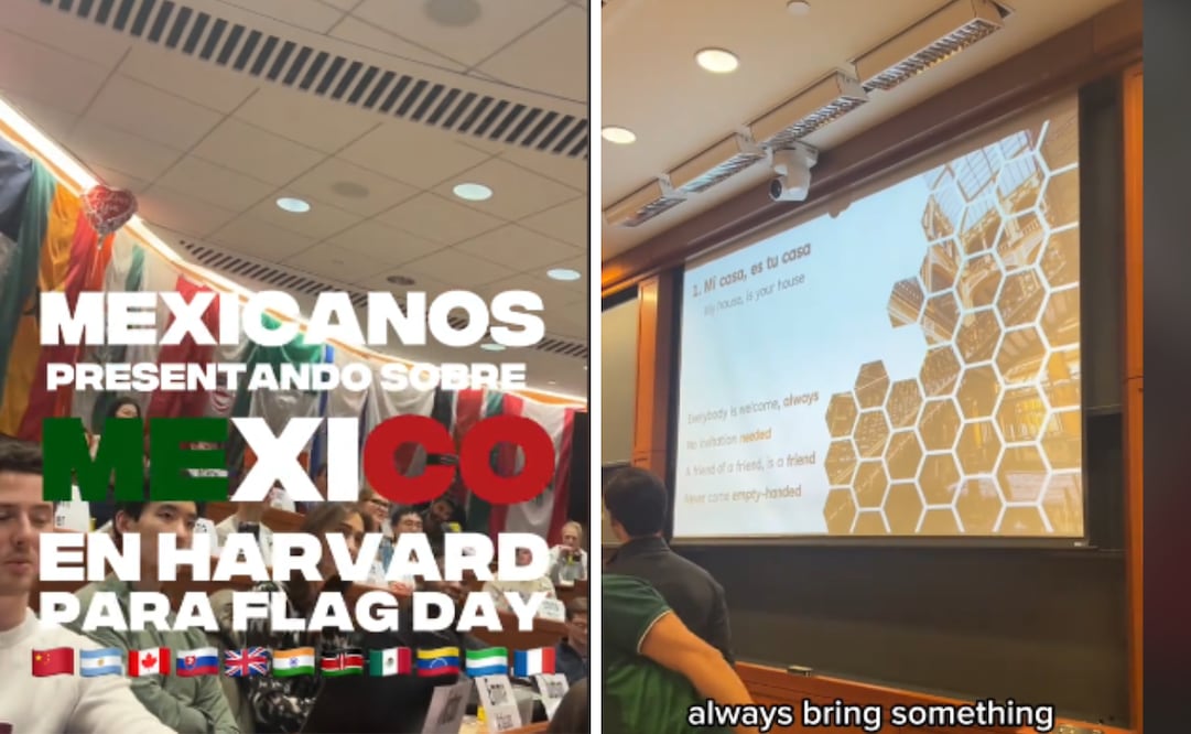 Tres jóvenes difundieron frases típicas de México en una presentación que se volvió viral en redes sociales.
Foto: Caotura de pantalla en TikTok