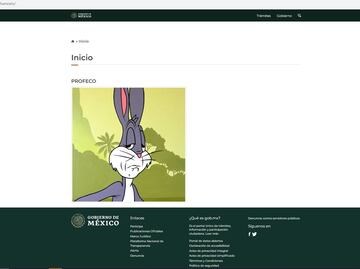 Profeco alista acuerdo para regular publicidad de “influencers” y en la página del proyecto aparece “Bugs Bunny”