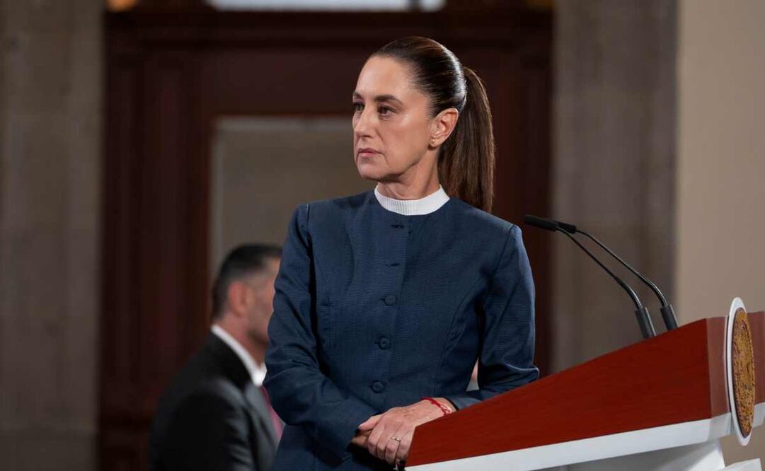 Claudia Sheinbaum, presidenta de México, durante la mañanera del 3 de noviembre del 2025. Foto: Presidencia