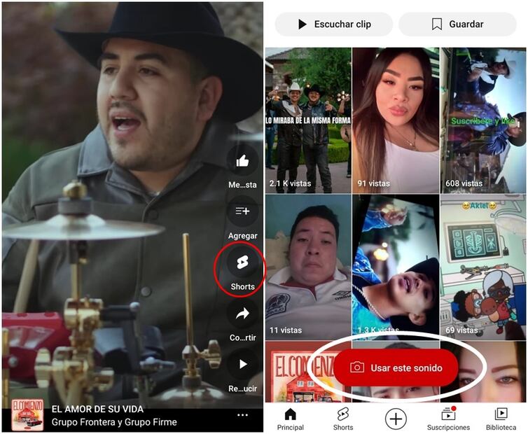 Samples de YouTube Music. Foto: Capturas de pantalla