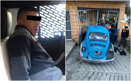 Chofer de taxi "pirata" asalta a pasajero, forcejea con él dentro de vocho y choca contra zaguán en GAM