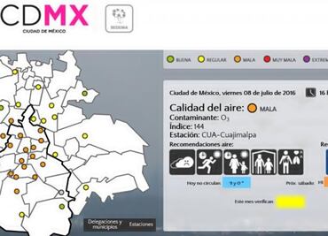 Air quality reported as bad in Mexico City