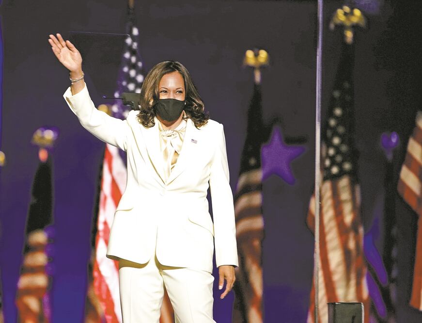 Kamala Harris es la primera mujer en ocupar la vicepresidencia de Estados Unidos. Foto: JIM LO SCALZO/ EFE