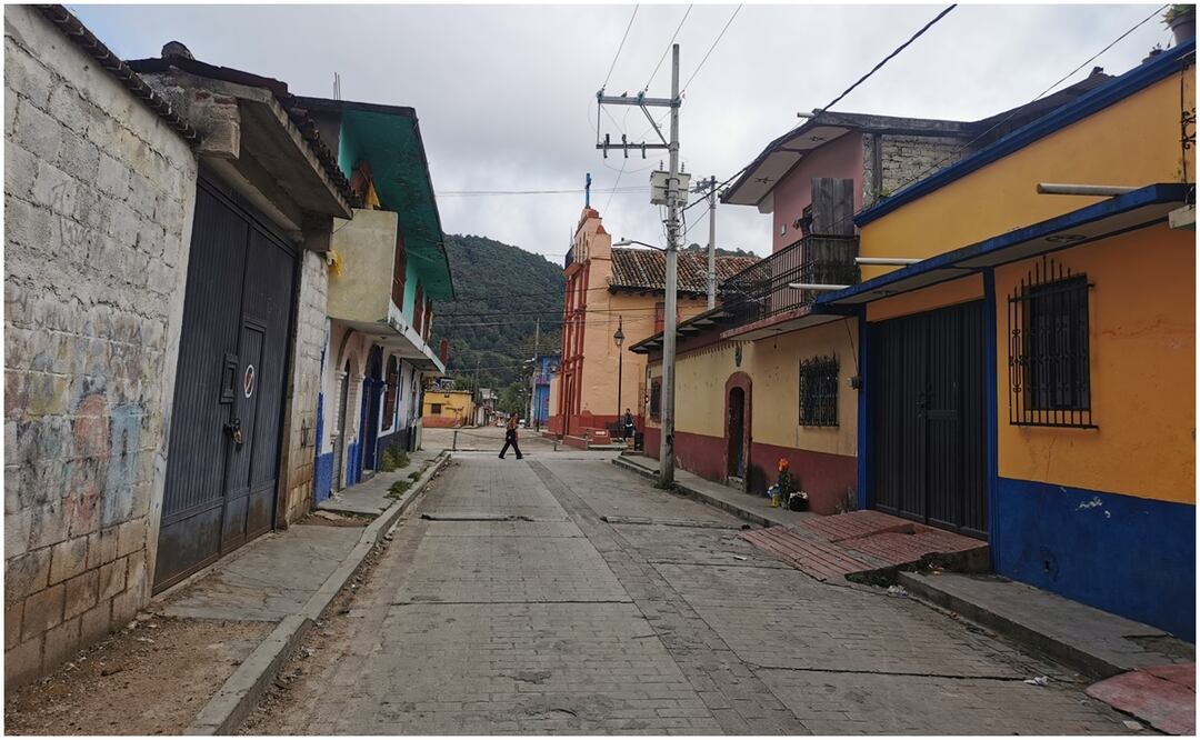 Calle Manzanas en San Cristóbal de las Casas, lugar donde fue ejecutado el sacerdote Marcelo Pérez. Foto: Fredy Martín Pérez / EL UNIVERSAL