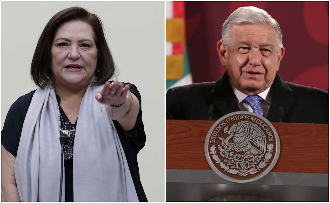 Guadalupe Taddei, consejera presidenta del INE, y Andrés Manuel López Obrador, en la imagen
