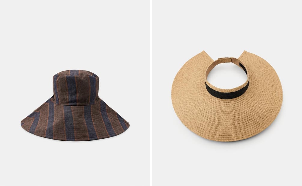 Si tu destino es la naturaleza, estos sombreros van bien. Foto: Zara