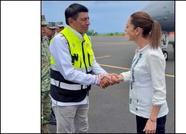 Huracán "Erick": Sheinbaum llega a Oaxaca a evaluar daños; sobrevolará con Salomón Jara zonas afectadas