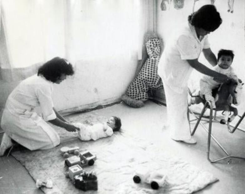 Cuando se convencía a las mamás de llevar a sus hijos a las guarderías