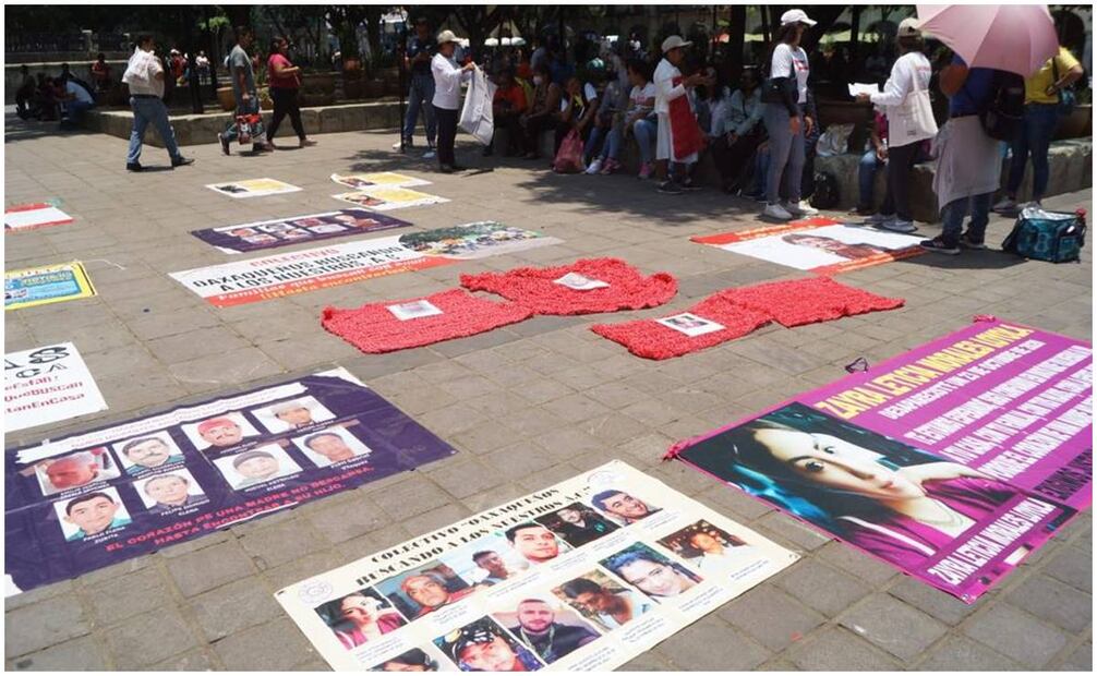 Colectivo Oaxaqueño Buscando a los Nuestros. Madres se manifestan en Oaxaca. Foto: Christian Jiménez/ EL UNIVERSAL