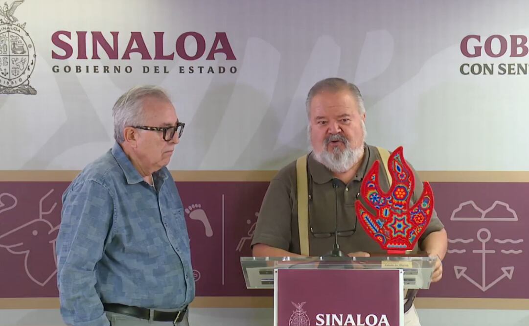 Subsecretario de Planeación, Inversión y Financiamiento, David Moreno Lizárraga, en la conferencia del gobernador de Sinaloa, Rubén Rocha este 13 de octubre 2025 / Captura de pantalla