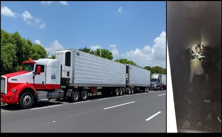 Aseguran 4 tráileres con migrantes en Veracruz