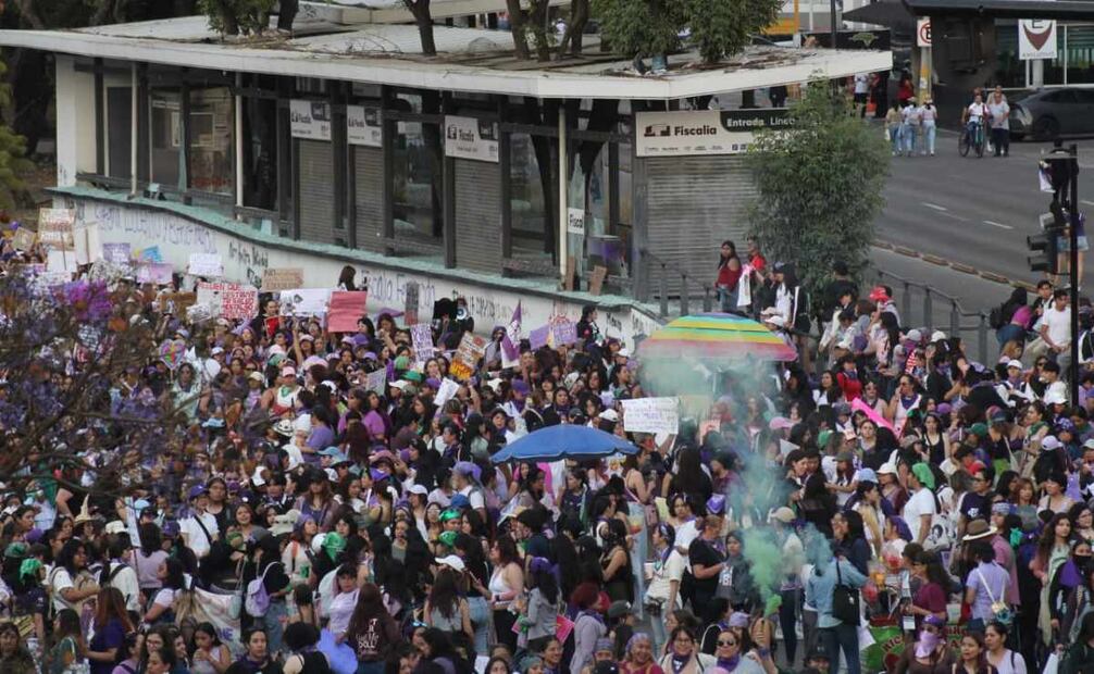 Marcha del 8M en Puebla (08/03/2026). Foto: Omar Contreras / EL UNIVERSAL
