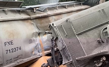 Descarrila tren de carga en Córdoba, Veracruz; ocho vagones caen en zona poblada sin dejar heridos