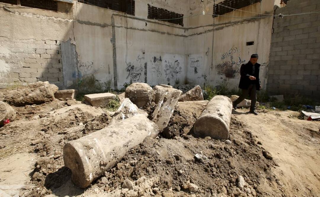 Las columnas tienen un símbolo griego en referencia a Cristo. (FOTO: Reuters)