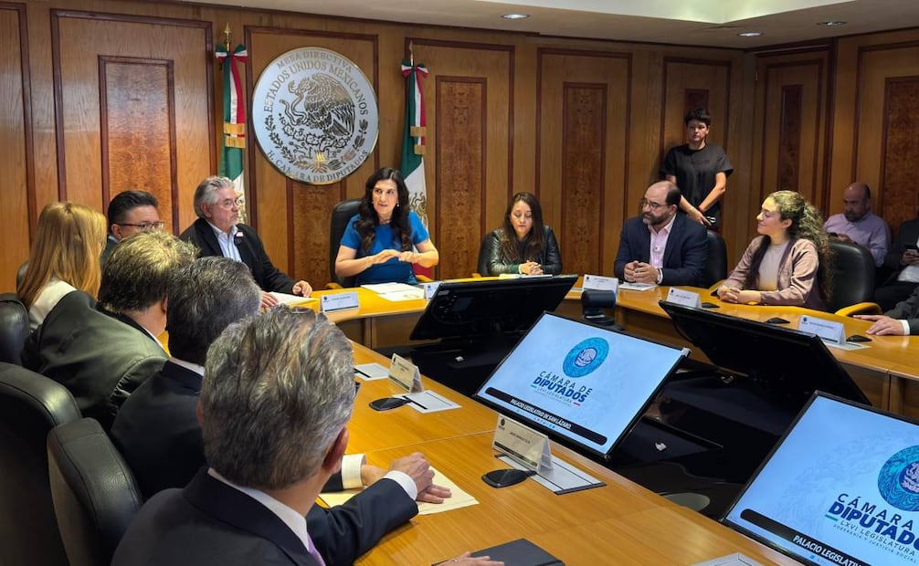 Somos México presenta propuesta de reforma electoral en San Lázaro en reunión con Kenia López Rabadán, presidenta de la Mesa Directiva de la Cámara de Diputados, este lunes 16 de febrero de 2026. Foto: Especial