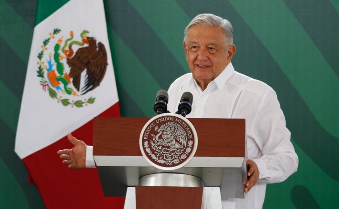 AMLO en su mañanera desde Cancún, Quintana Roo. Foto: Presidencia
