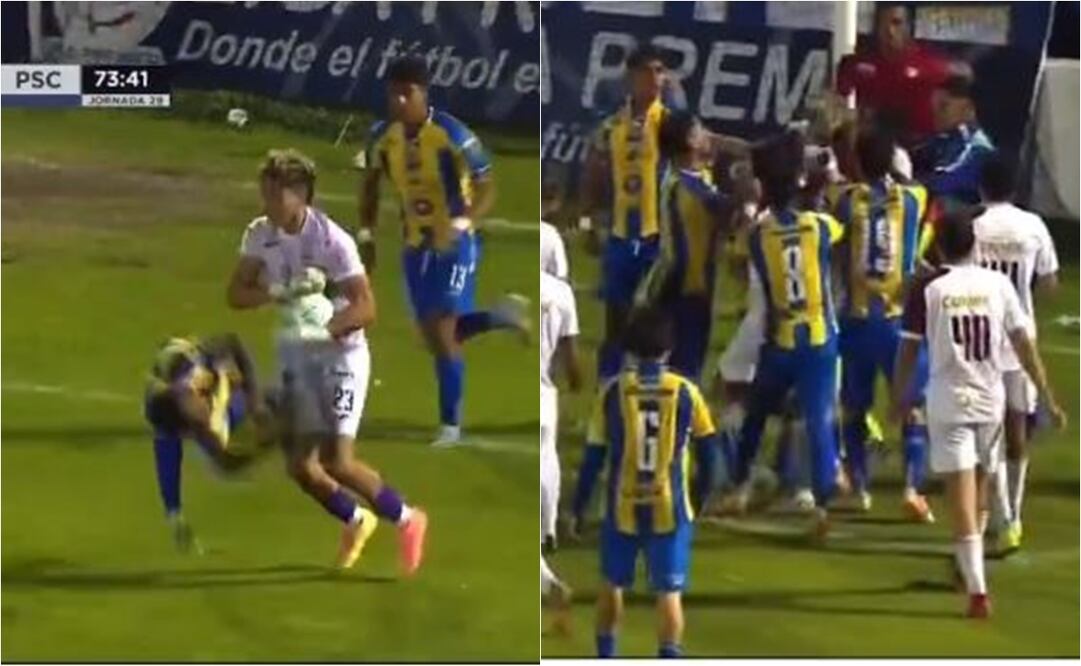 La Piedad y Salamanca protagonizaron una batalla campal. FOTO: ESPECIAL