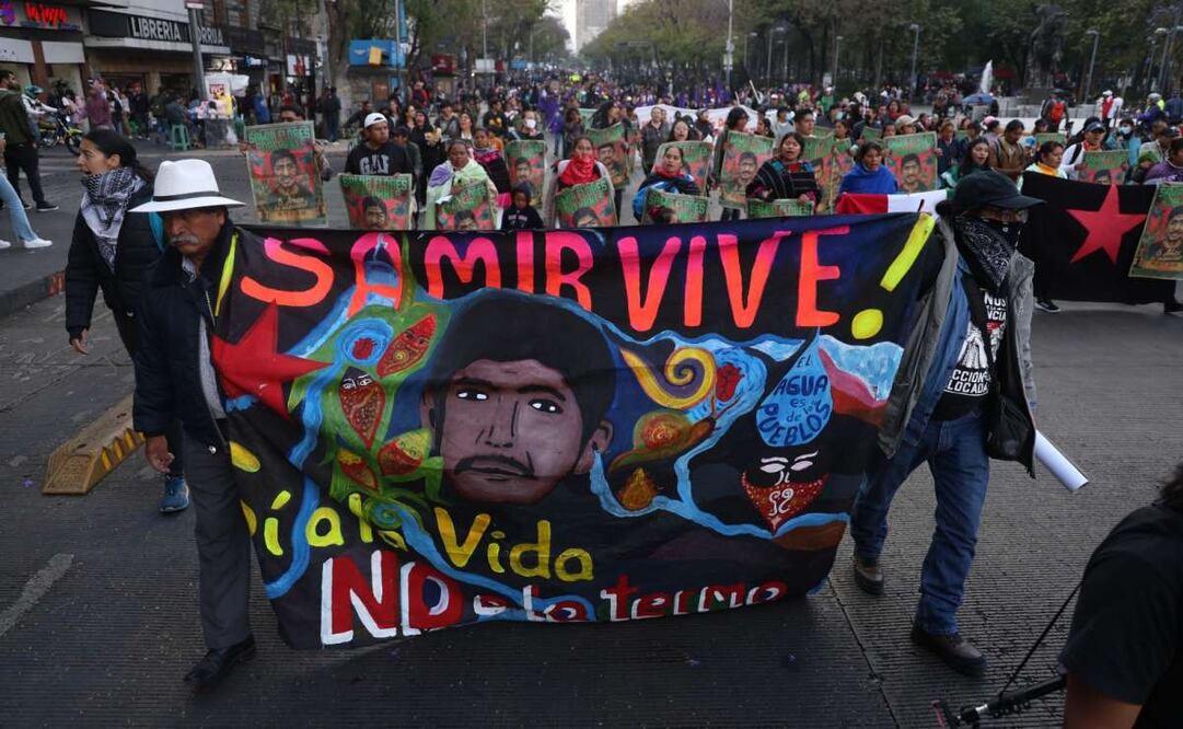 Protestan por asesinato de activista Samir Flores. Foto: Luis Camacho/EL UNIVERSAL