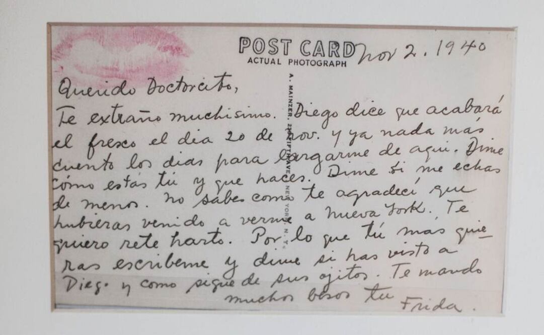 Esta carta dirigida para Leo Eloesser, médico, amigo y confesor de Frida Kahlo integra la exposición "Ecos de tinta y papel" que se exhibirá a partir del jueves 23 en el Museo Casa Estudio Diego Rivera y Frida Kahlo.
