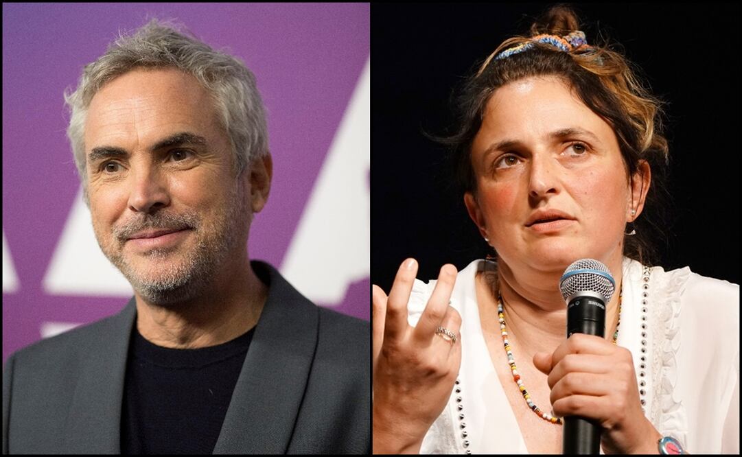 Alice Rohrwacher habla en el Festival de Cannes 2022/ El director mexicano Alfonso Cuarón. EFE/EPA/Clemens Bilan, archivo/ EFE/Armando Arorizo. archivo 