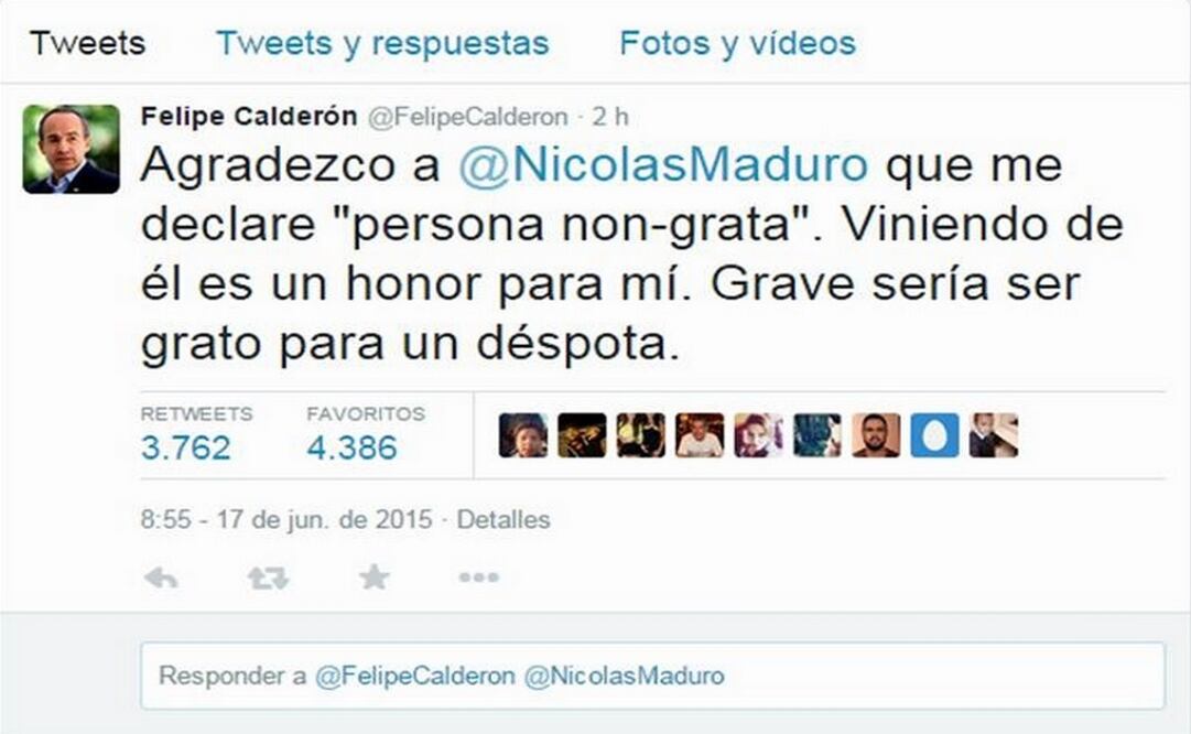 Taken from Twitter @FelipeCalderon