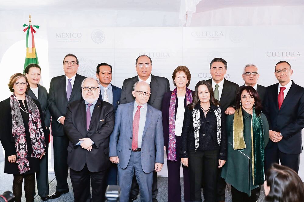 María Cristina García Cepeda ofreció ayer su primera conferencia de prensa como secretaria de Cultura, ahí presentó a parte del equipo de trabajo para los próximos dos años (IVÁN STEPHENS. EL UNIVERSAL)