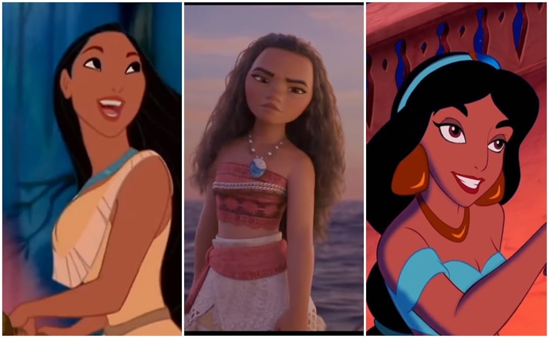 Pocahontas. Moana y Jasmín. Fotos: Capturas tráilers