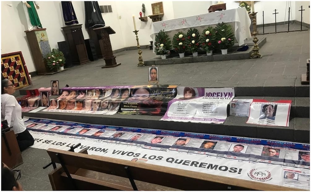 La misa para recordar a personas desaparecidas en Ciudad Juárez, se realiza el primer sábado de cada mes. Foto: Red mesa de mujeres de Ciudad Juárez